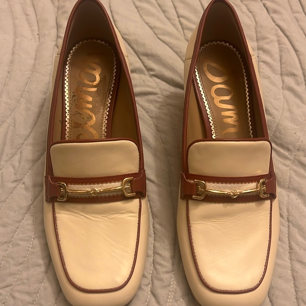 Sam Edelman Flo Block-Heeled Loafers Size 7.5